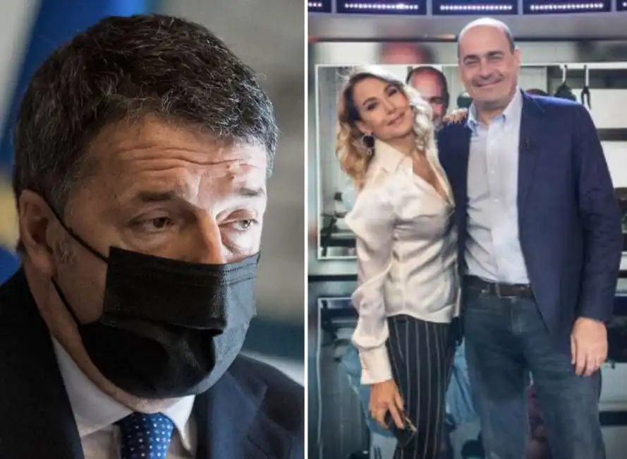 matteo renzi nicola zingaretti barbara d'urso