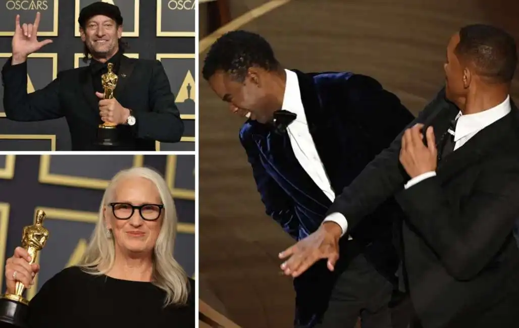 2022oscar will smith chris rock jane campion troy kutsor 