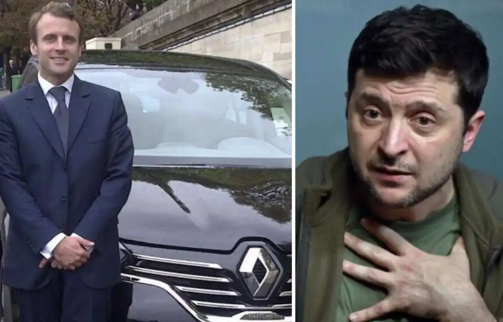 emmanuel macron renault volodymyr zelensky 