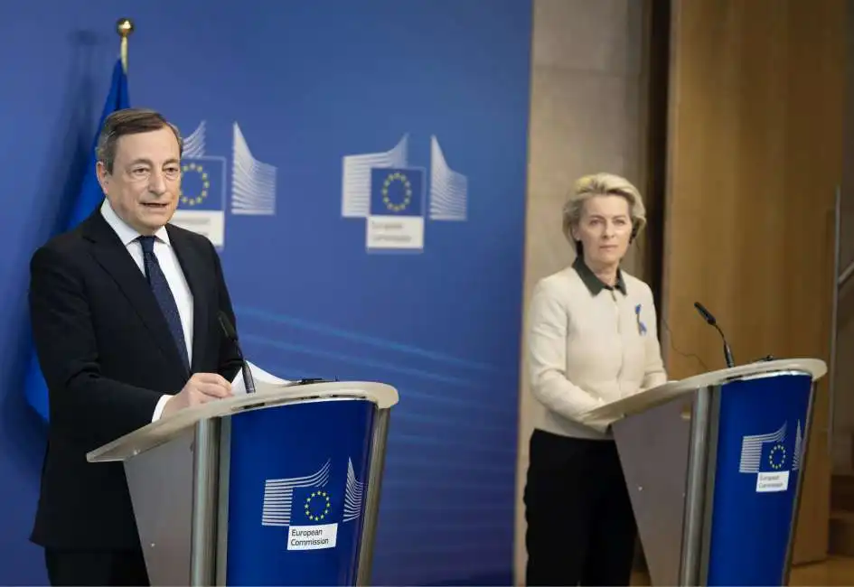 mario draghi ursula von der leyen 