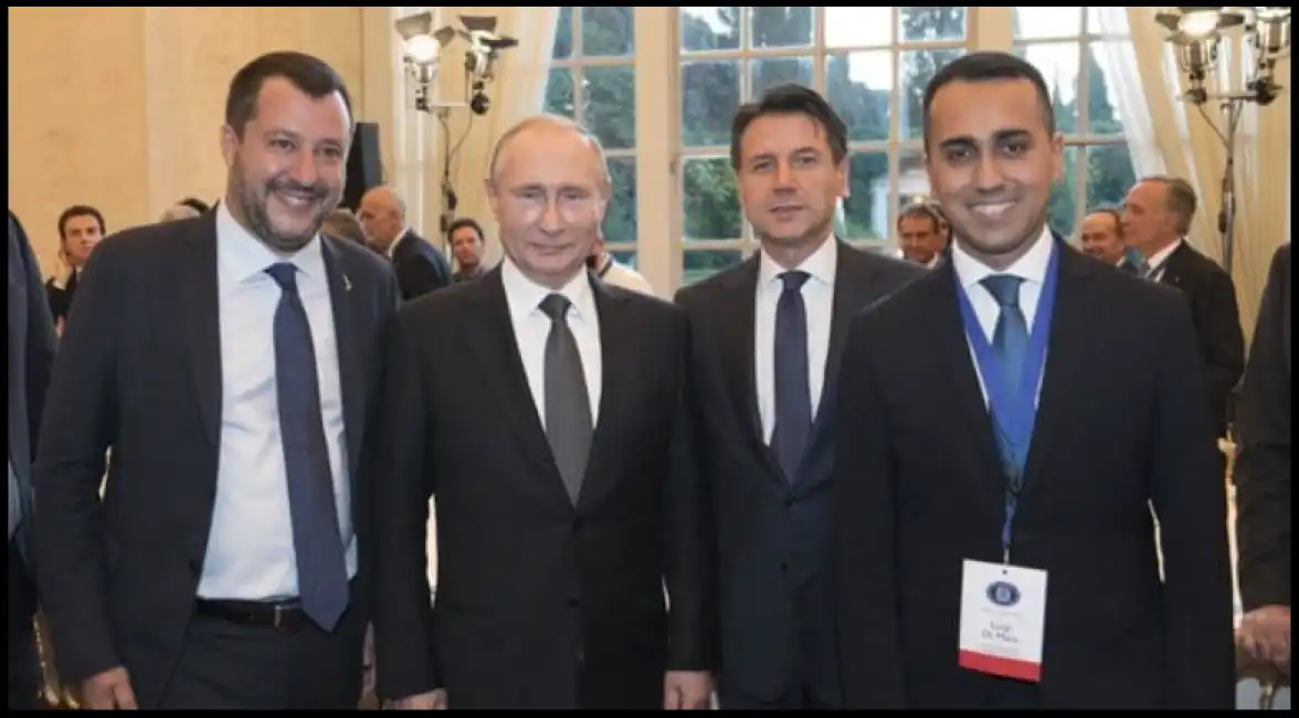 matteo salvini giuseppe conte luigi di maio vladimir putin