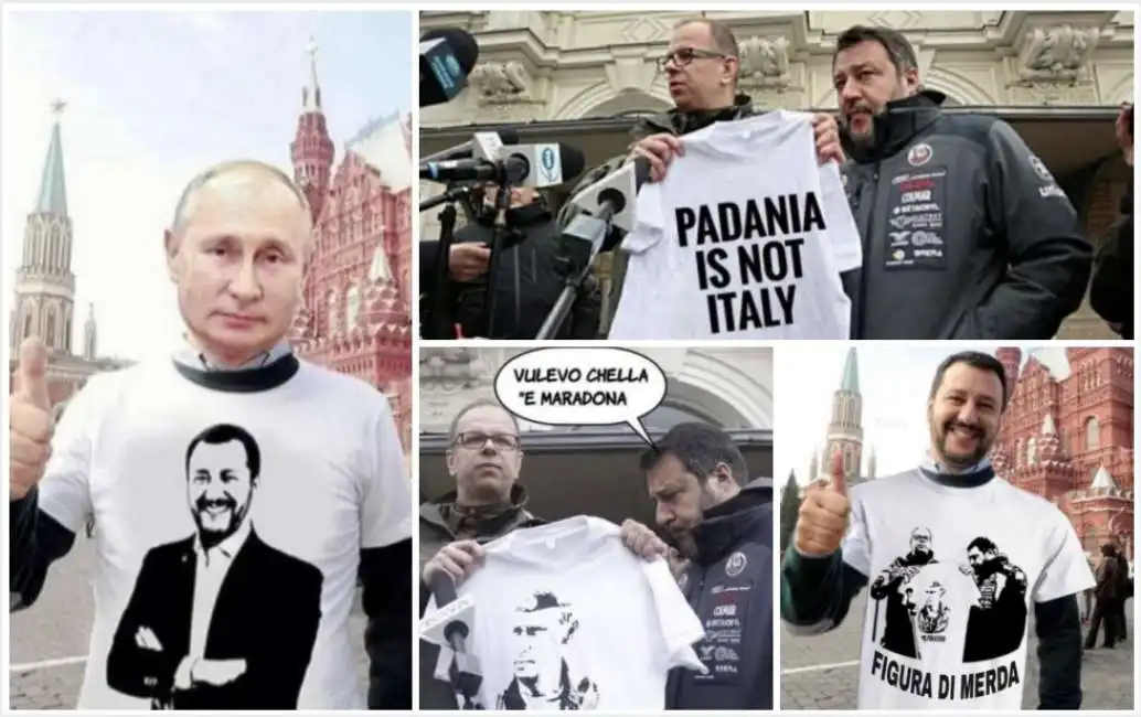 matteo salvini meme maglietta putin