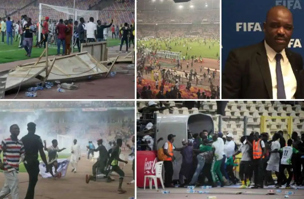 scontri allo stadio durante nigeria ghana 