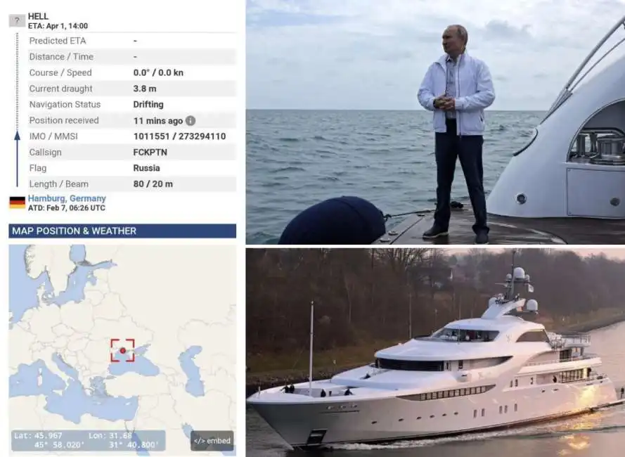 vladimir putin graceful yacht 