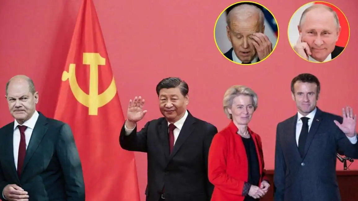 cina xi jinping ursula von der leyen emmanuel macron vladimir putin joe biden scholz