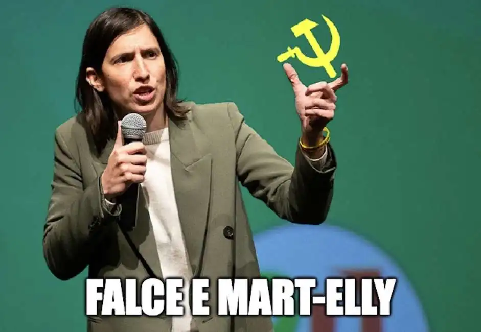 elly schlein falce martello comunista pd 