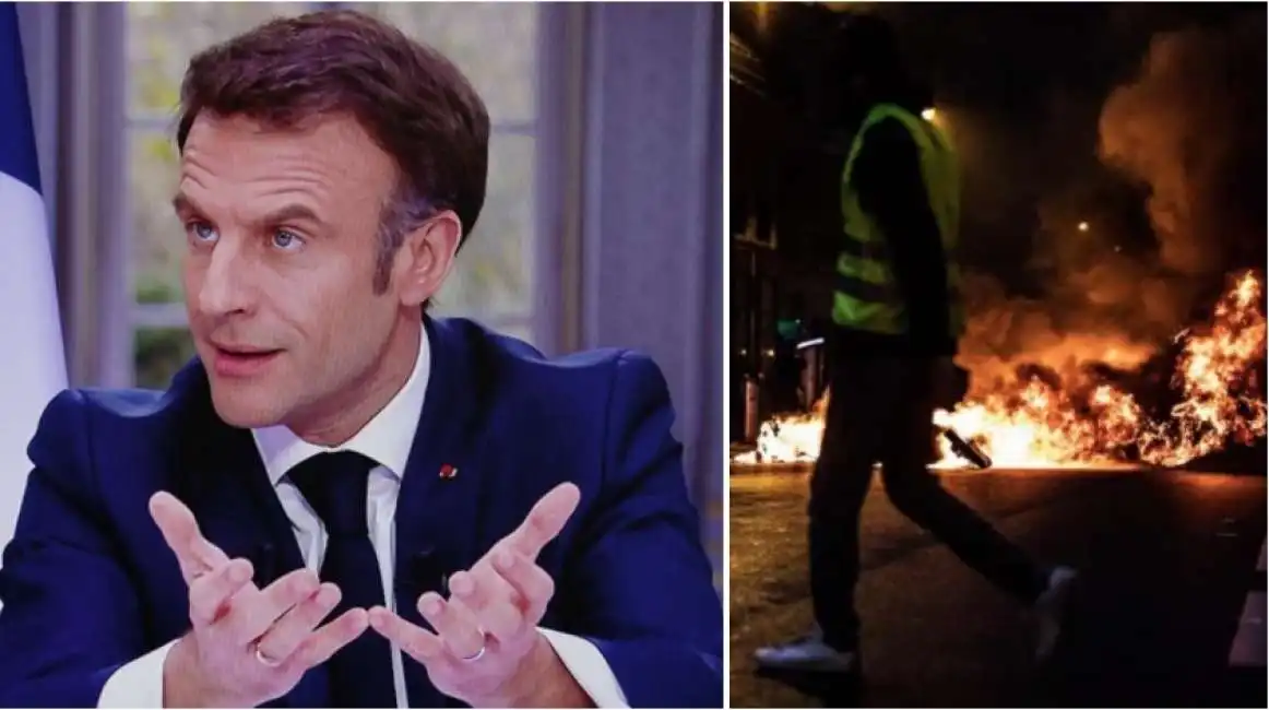 emmanuel macron pensioni intervista proteste