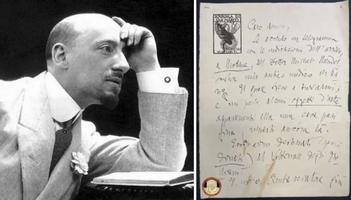 gabriele d annunzio dannunzio lettera rubata