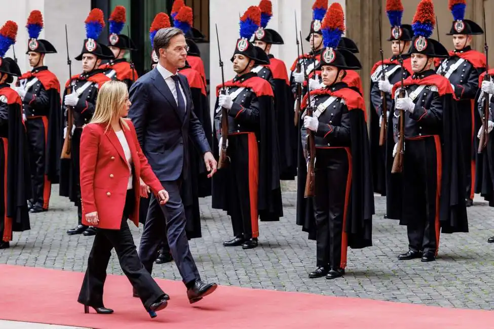 giorgia meloni mark rutte palazzo chigi