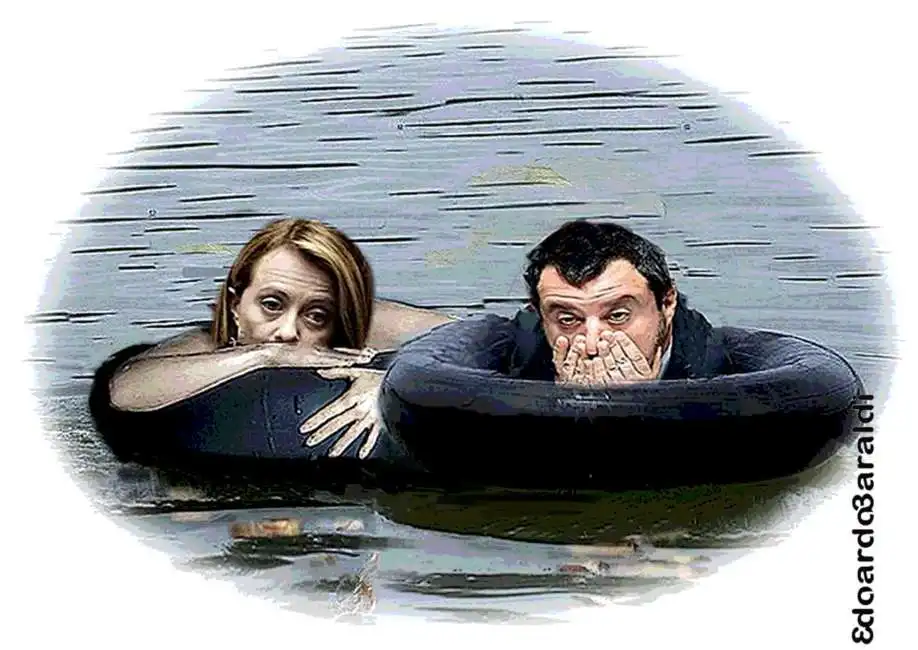 giorgia meloni matteo salvini by edoardo baraldi 