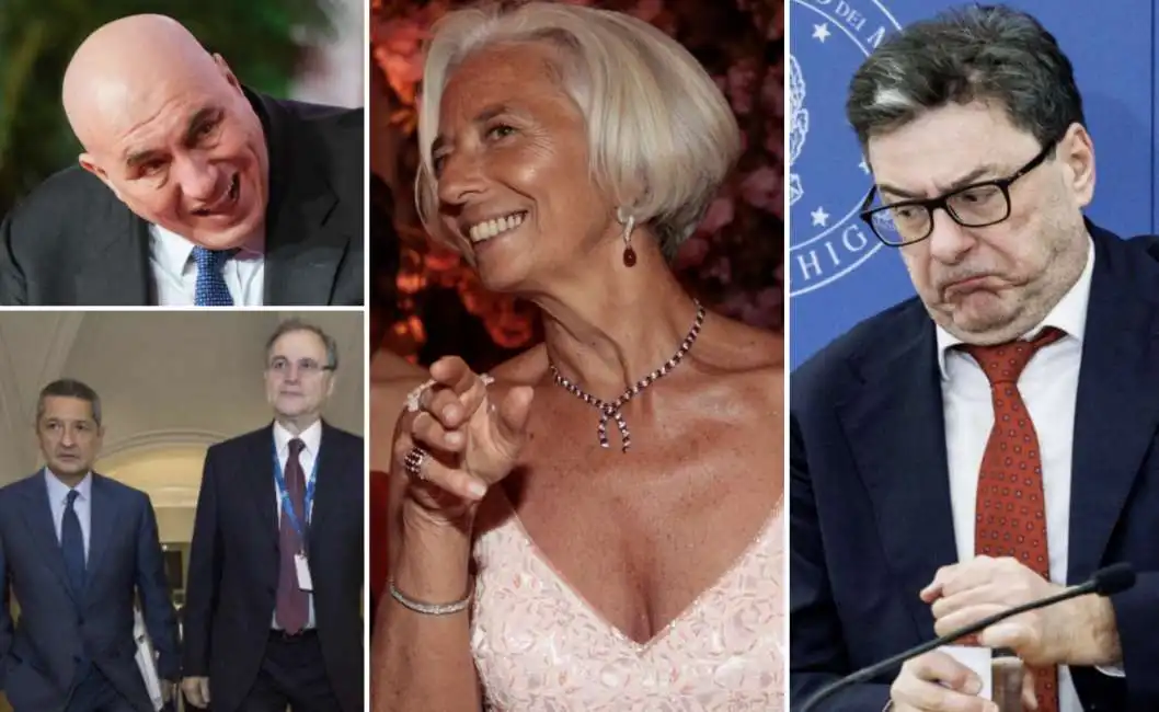 ignazio visco fabio panetta giancarlo giorgetti guido crosetto christine lagarde 