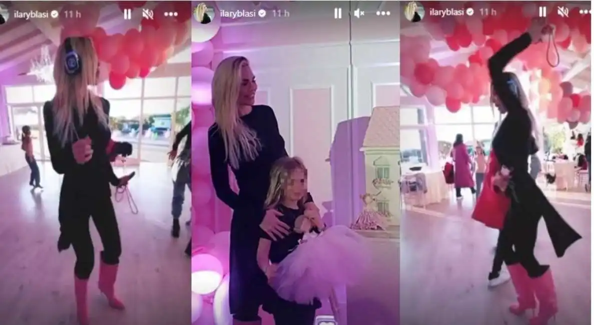 ilary blasi festa figlia isabel totti