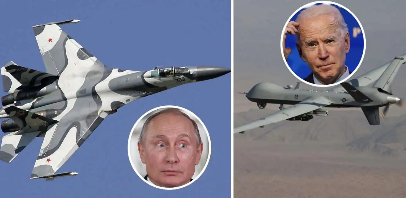 jet russo su 27 reaper drone putin joe biden