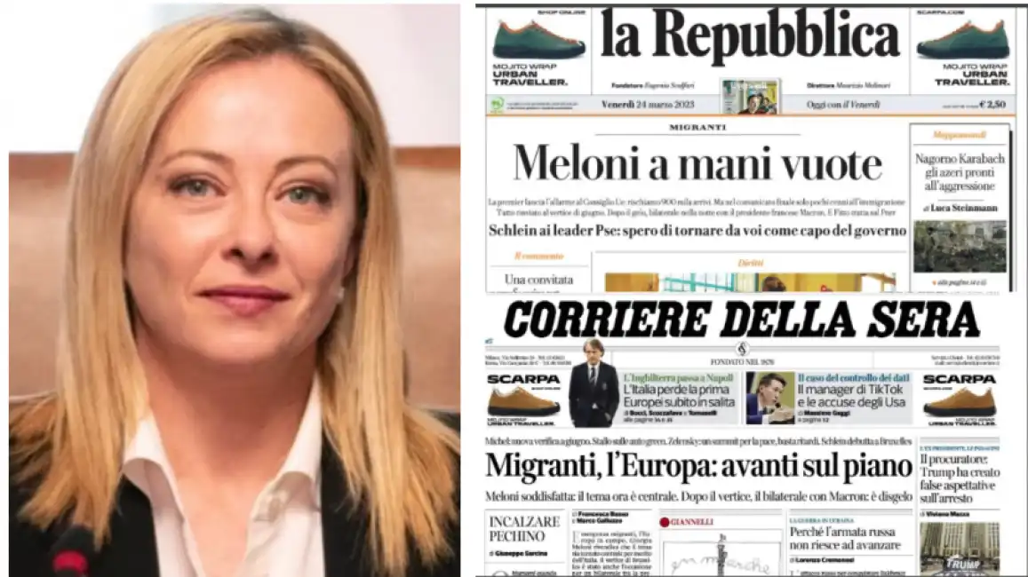 meloni repubblica corriere della sera