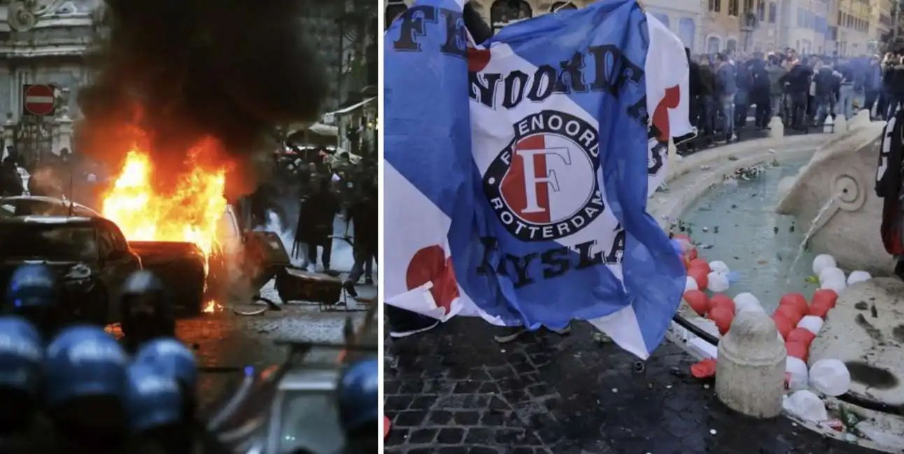 napoli roma tifosi violenti ultras olandesi olanda