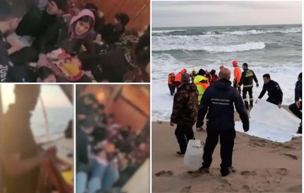 naufragio migranti cutro crotone barcone video calabria