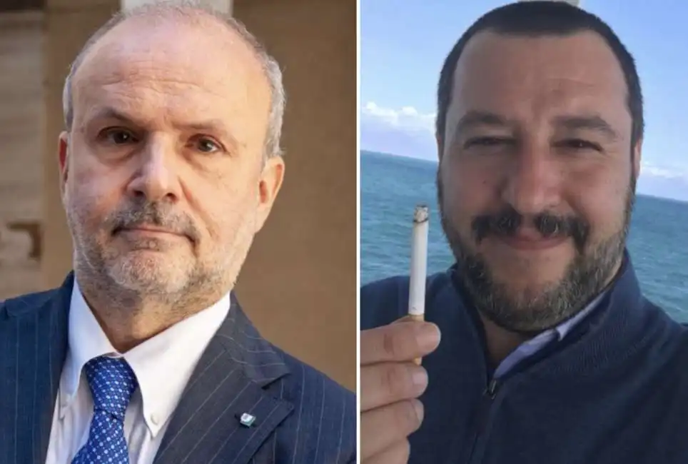 orazio schillaci matteo salvini sigaretta sigarette 