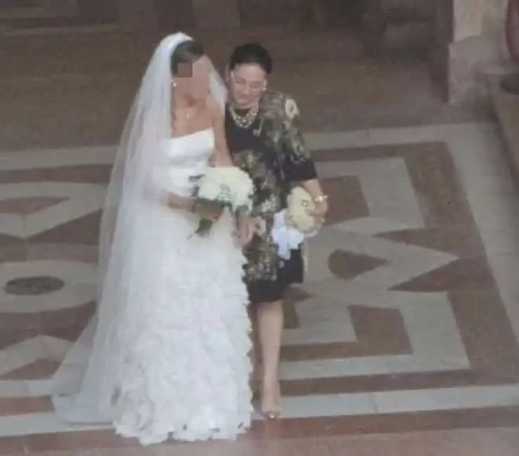 rosalia messina denaro a palazzo dei normanni di palermo per il matrimonio della figlia