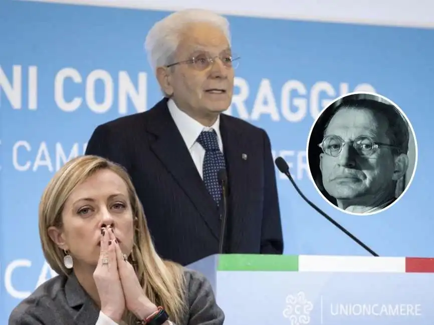 sergio mattarella alcide de gasperi e giorgia meloni