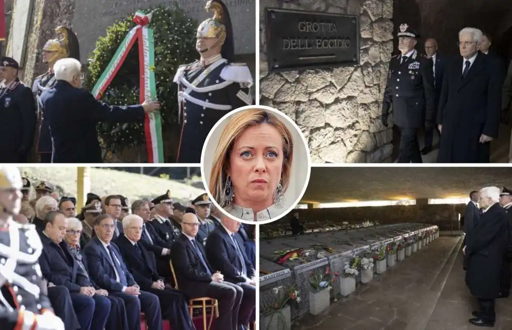 sergio mattarella fosse ardeatine giorgia meloni