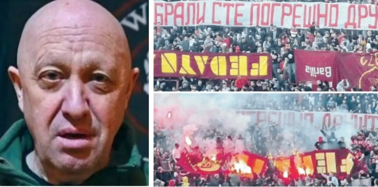 striscione fedayn bruciato prigozhin