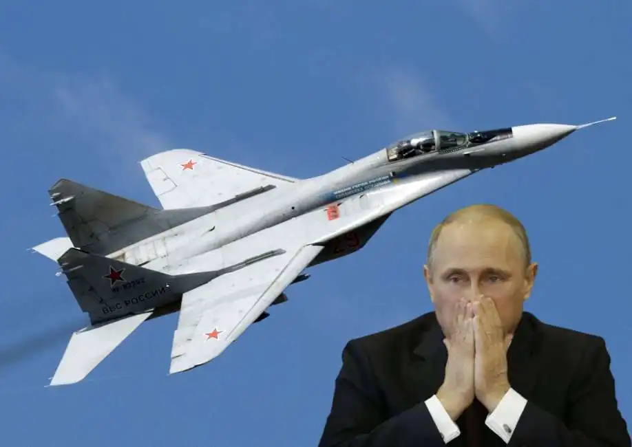 vladimir putin caccia mig 29 