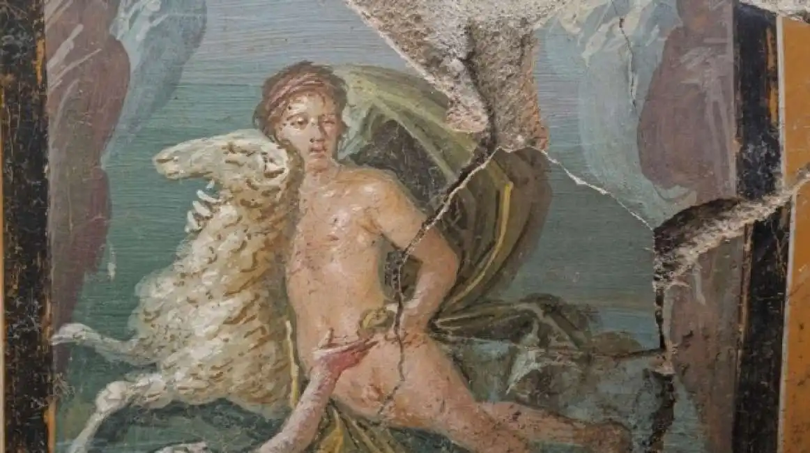 affresco di frisso e elle a pompei