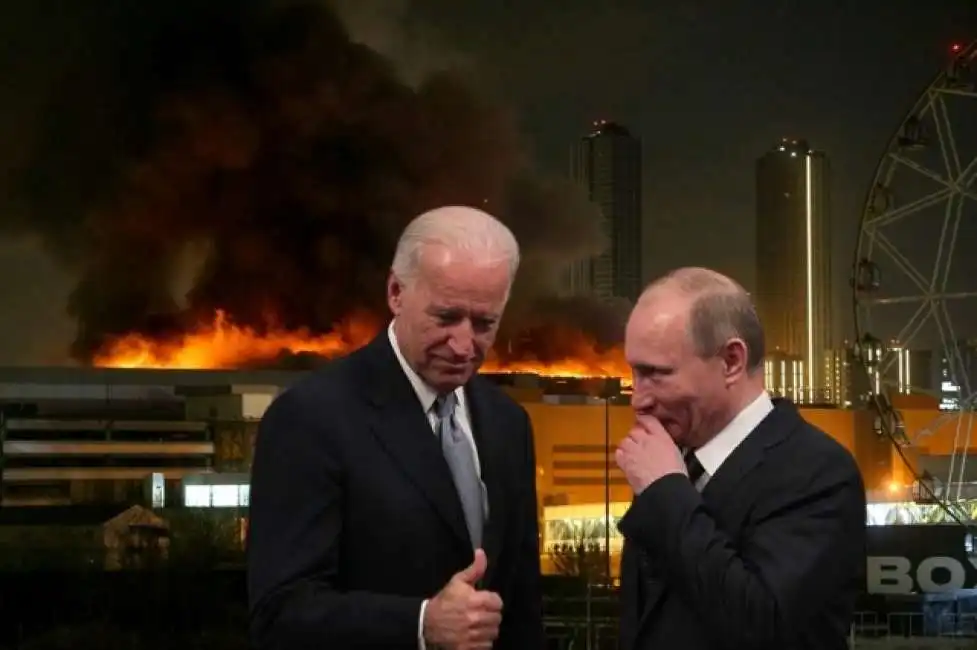 attentato crocus city hall mosca terroristi terrorista russia joe biden vladimir putin