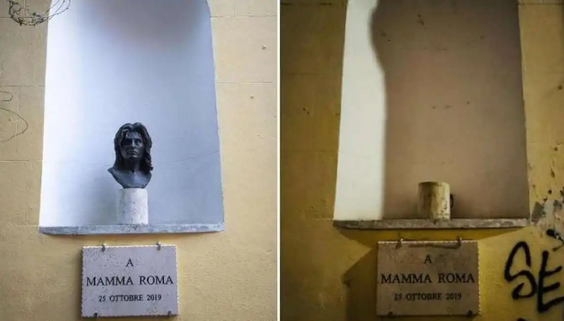 busto di anna magnani distrutto a roma 