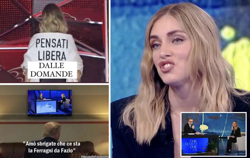 chiara ferragni che tempo che fa fabio fazio 