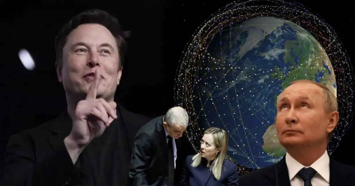 elon musk giovanbattista fazzolari elon musk vladimir putin starlink