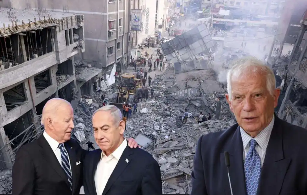 josep borrell joe biden benjamin netanyahu striscia di gaza 