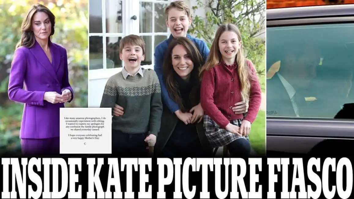 kate middleton foto ritoccata con in figli