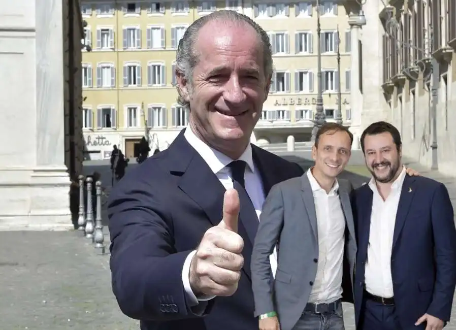 luca zaia matteo salvini massimiliano fedriga 