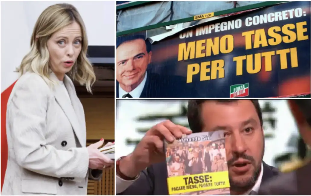 meloni berlusconi salvini tasse