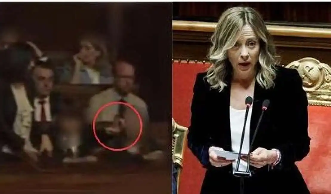 senato liceo righi liceale studente gesto pistola giorgia meloni 