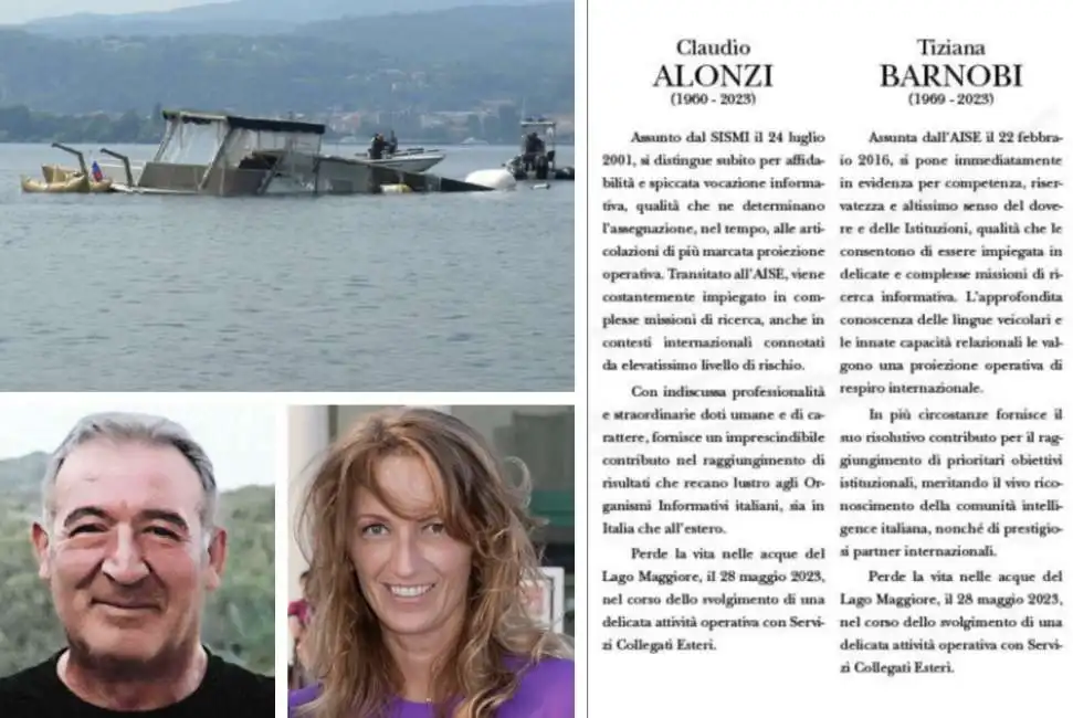 tiziana barnobi claudio alonzi nave gooduria lago maggiore 007 servizi segreti 