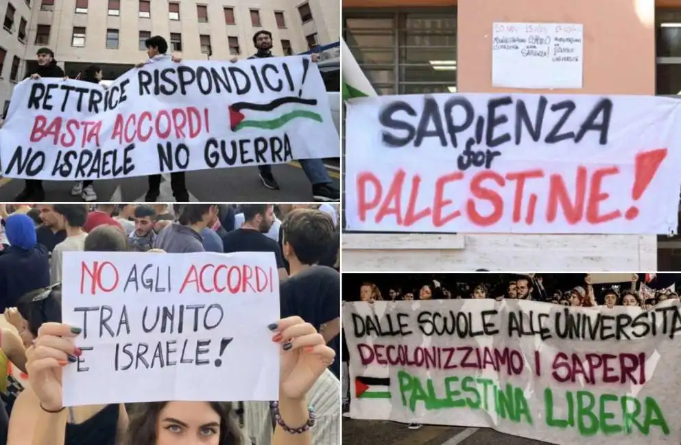 universita palestina proteste hamas