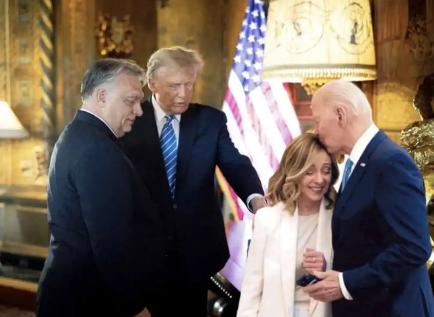 viktor orban donald trump giorgia meloni joe biden 