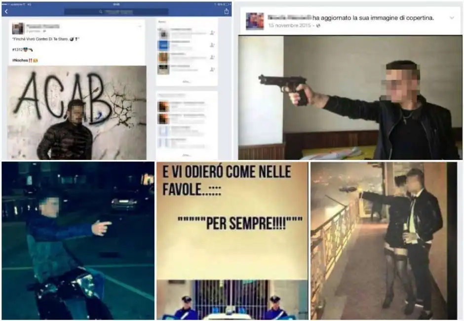 i giovani camorristi si esibiscono su facebook