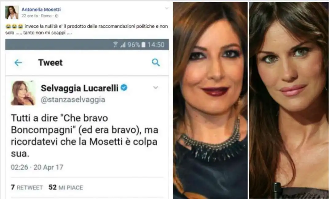 scazzo tra selvaggia lucarelli e antonella mosetti