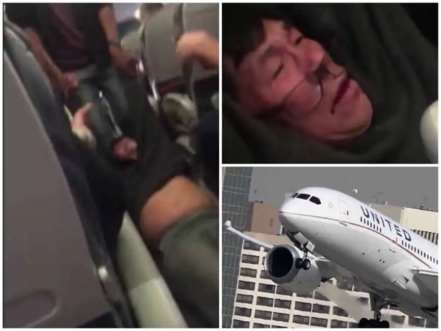 united airlines passeggero overbooking