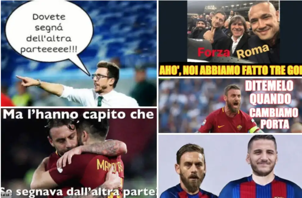 barcellona roma meme