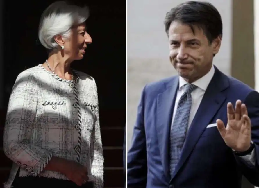 christine lagarde giuseppe conte