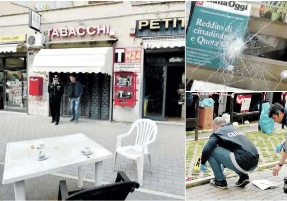 cinecitta - sparatoria al bar a via flavio stilicone 