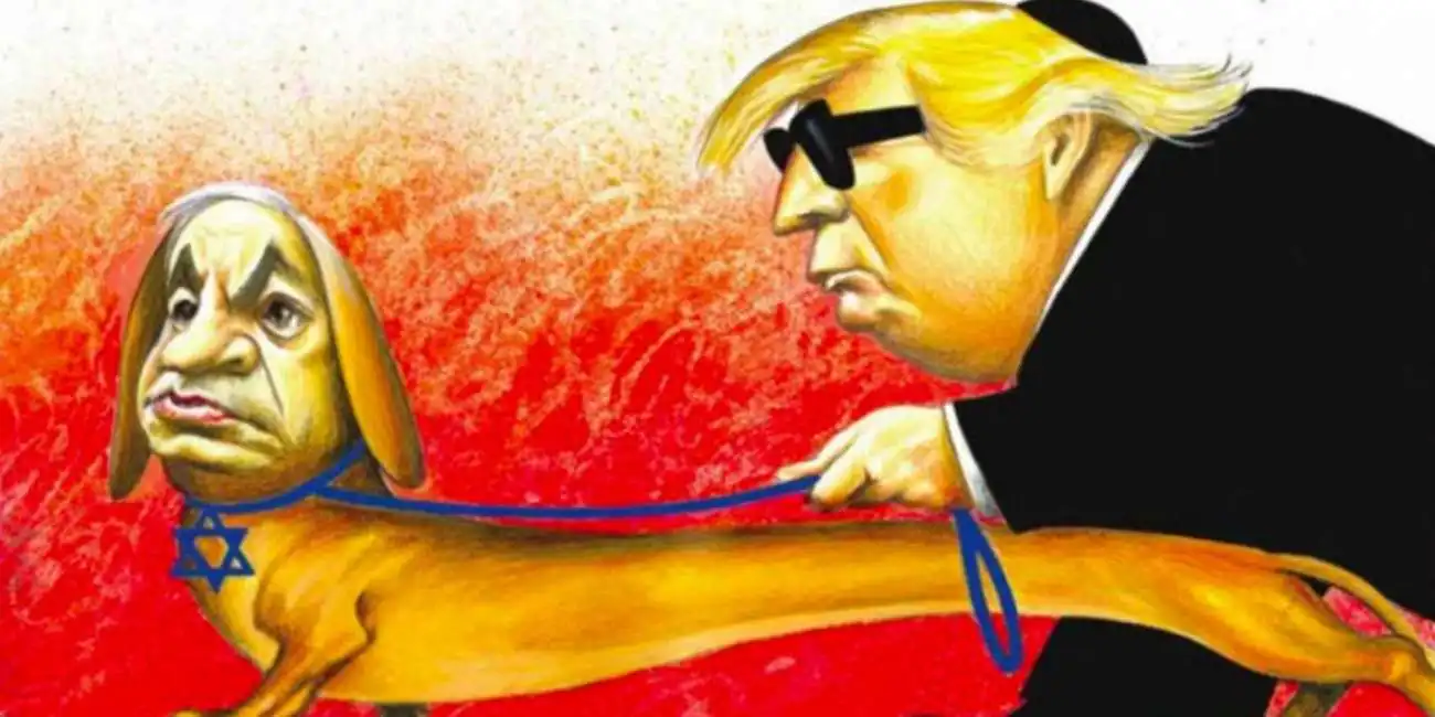 la vignetta del new york times su netanyahu e trump