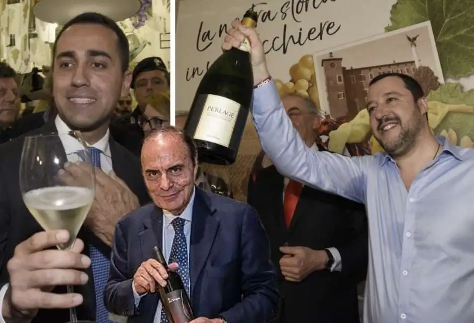 luigi di maio bruno vespa matteo salvini vinitaly