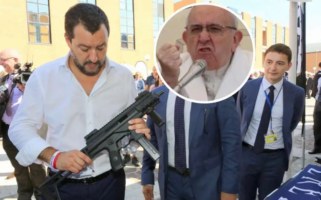 salvini bergoglio mitra