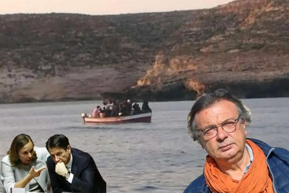 barchini lampedusa migranti salvatore toto' martello giuseppe conte luciana lamorgese