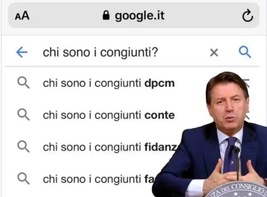 giuseppe conte congiunti